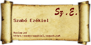Szabó Ezékiel névjegykártya